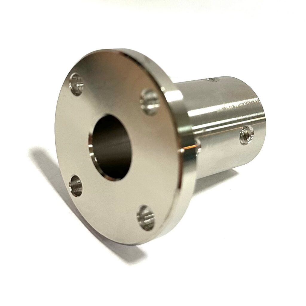 Flanged mount shaft supports with through or tapped mounting holes, custom sizes available, low friction design, ensures stable shaft alignment for industrial machinery.