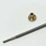 Miniature Slide Screw One End Stepped with Brass Nuts, Precision Linear Transmission Component