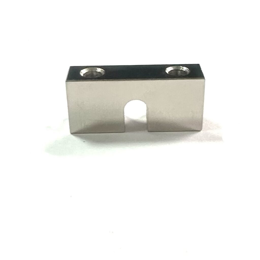 Custom U-Type Step Block made of 316L Stainless Steel - Precision machined step clamping blocks for CNC machine workholding and fixturing, with size reference drawing