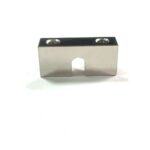 Custom U-Type Step Block made of 316L Stainless Steel - Precision machined step clamping blocks for CNC machine workholding and fixturing, with size reference drawing