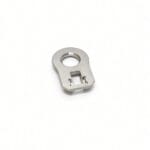 Custom CNC aluminum mount with circular hole and cutout
